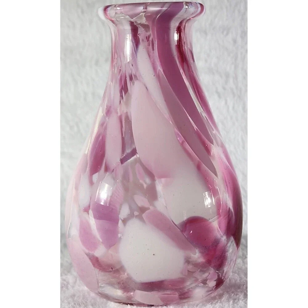 Blown Glass Vase, Home Decor, Collectible, Display Art, Colorful Display, Accent